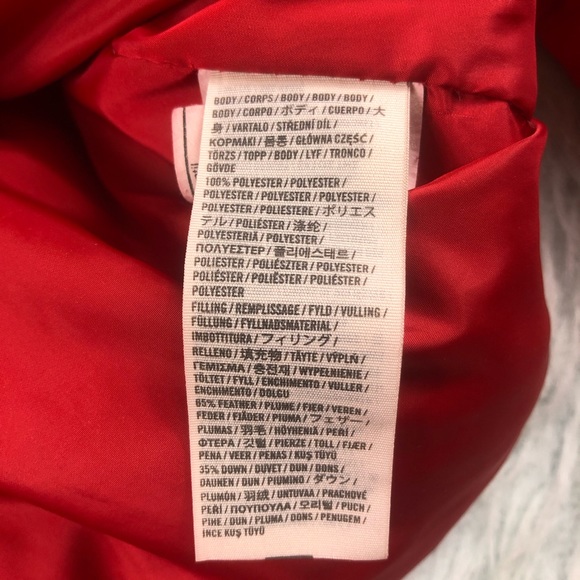 Hollister Men’s XL Puffer Down Jacket Coat Red - Picture 4 of 5